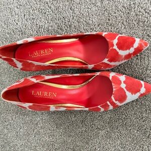 Ralph Lauren heels size 8 tie dye design. Barely worn. Pointed toe